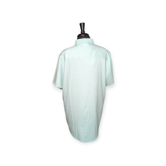 NWT Mountain and Isles Light Teal Short Sleeve Button Front Shirt Size Large - Picture 6 of 16